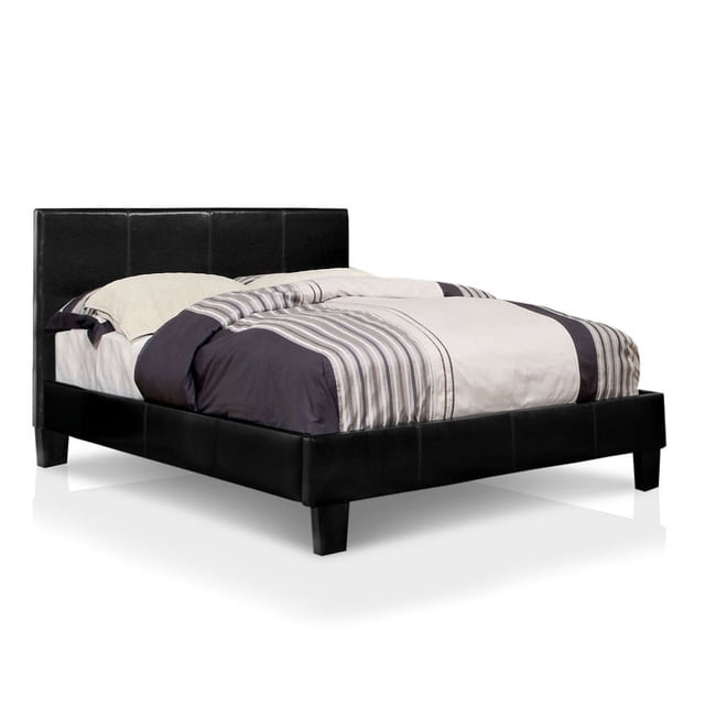 Furniture of America Ramone Lit Plateforme en Similicuir Espresso