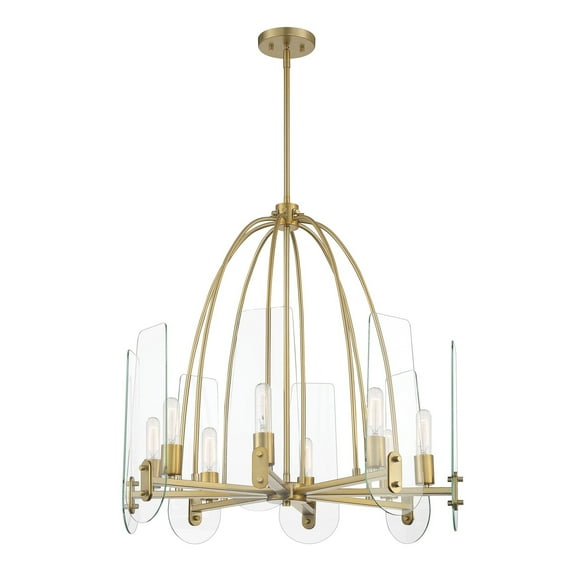 D256M-8CH-BG Designers Fountain Bergen Beach - 8 Light Chandelier In Glam Style-28.5 Inches Tall and 28 Inches Wide