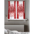thumbnail image 5 of Eucalyptus Red Curtains 45 Inch Length, Sheer Curtains for Bedroom Living Room Window Stripe Flower Cactus Retro Plant Rod Pocket Voile Drapes Kitchen Curtains Small Half Window 52"x45" 2 Panels, 5 of 7