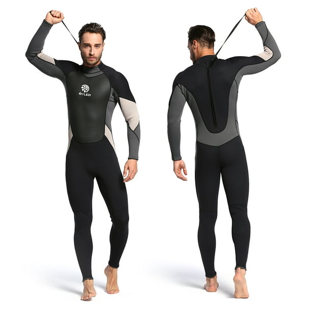 Men's 3mm Zip Body Wetsuit Swimming Surfing Snorkeling Suit - Walmart.com