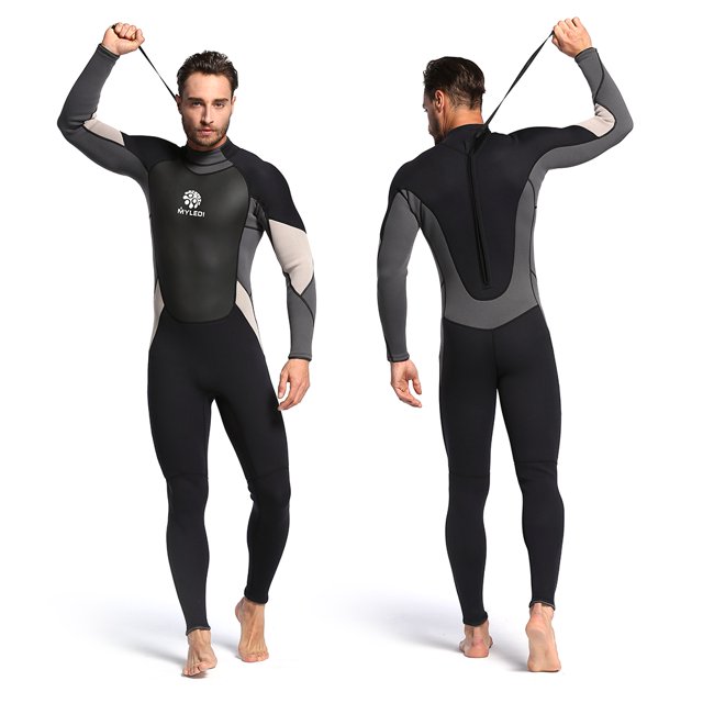 MYLEDI Traje de baño completo con cremallera y espalda abierta de 3 mm para hombre Natación Traje de buceo y snorkel MYLEDI Traje de baño