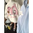 thumbnail image 4 of [Enviado] Chaqueta de terciopelo con dibujos animados de Hello Kitty y cordero para invierno, holgada, con letras M, para exteriores, para hombres y mujeres, 4 of 4