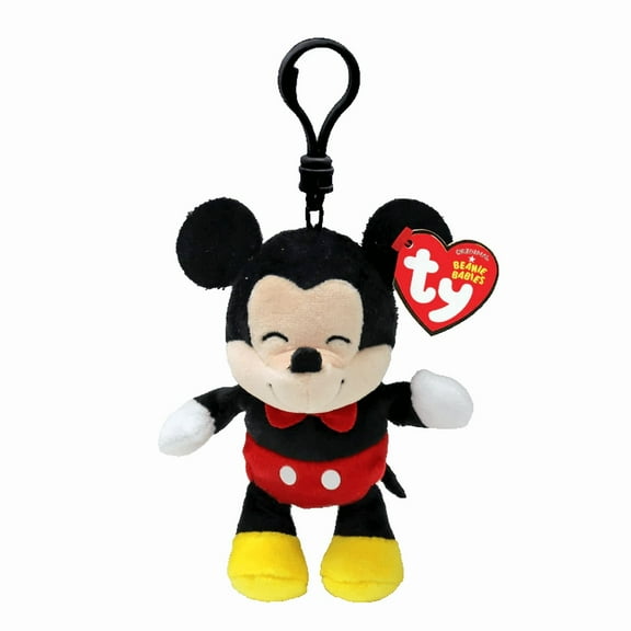 TY Disney Beanie Baby Clip - Mickey Mouse (Key Clip - 4 inch)