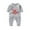 C-Gray, variant on Zwiiyzr Newborn Baby Clothes Kids Girls Boys Long Sleeve Valentine's Day Heart Print T-Shirt Romper Newborn First Outfit One Piece Clothes Gray