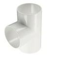 thumbnail image 1 of Uxcell 1Pcs 4" Tee 3 Vías Conector de Tubo, Accesorio de Esquina para Estructura de Soporte de Estante, Blanco, 1 of 6