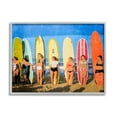 thumbnail image 4 of Stupell Industries Modern Pop Style Women Surfing Ocean Sports Graphic Art Gray Framed Art Print Wall Art, Design by Graffitee Studios, 4 of 5