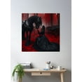 thumbnail image 2 of Whispers In The Crimson Twilight – A Gothic Bond Poster Wall Art, Modern Wall Decor, 24x24 UNFRAMED, 2 of 3