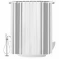 thumbnail image 2 of Grey Striped Waterproof Fabric Shower Curtain,Modern White Striped Abstract Art Aesthetics Waterproof Fabric Shower Curtain for Bathroom Curtains Bathtubs Shower Curtains with 12 Hooks Stall 54x78in, 2 of 8