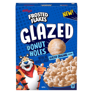 Kellogg's Frosted Flakes® Glazed Donut Holes Cereal 283g- Crunchy spheres, Kellogg's Frosted Flakes® Glazed Donut Holes cereal 283g