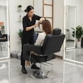 thumbnail image 4 of Silla De Barbería Negra Reclinable Con Base Hidráulica, 4 of 4