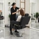 thumbnail image 4 of Silla De Barbería Negra Reclinable Con Base Hidráulica, 4 of 4