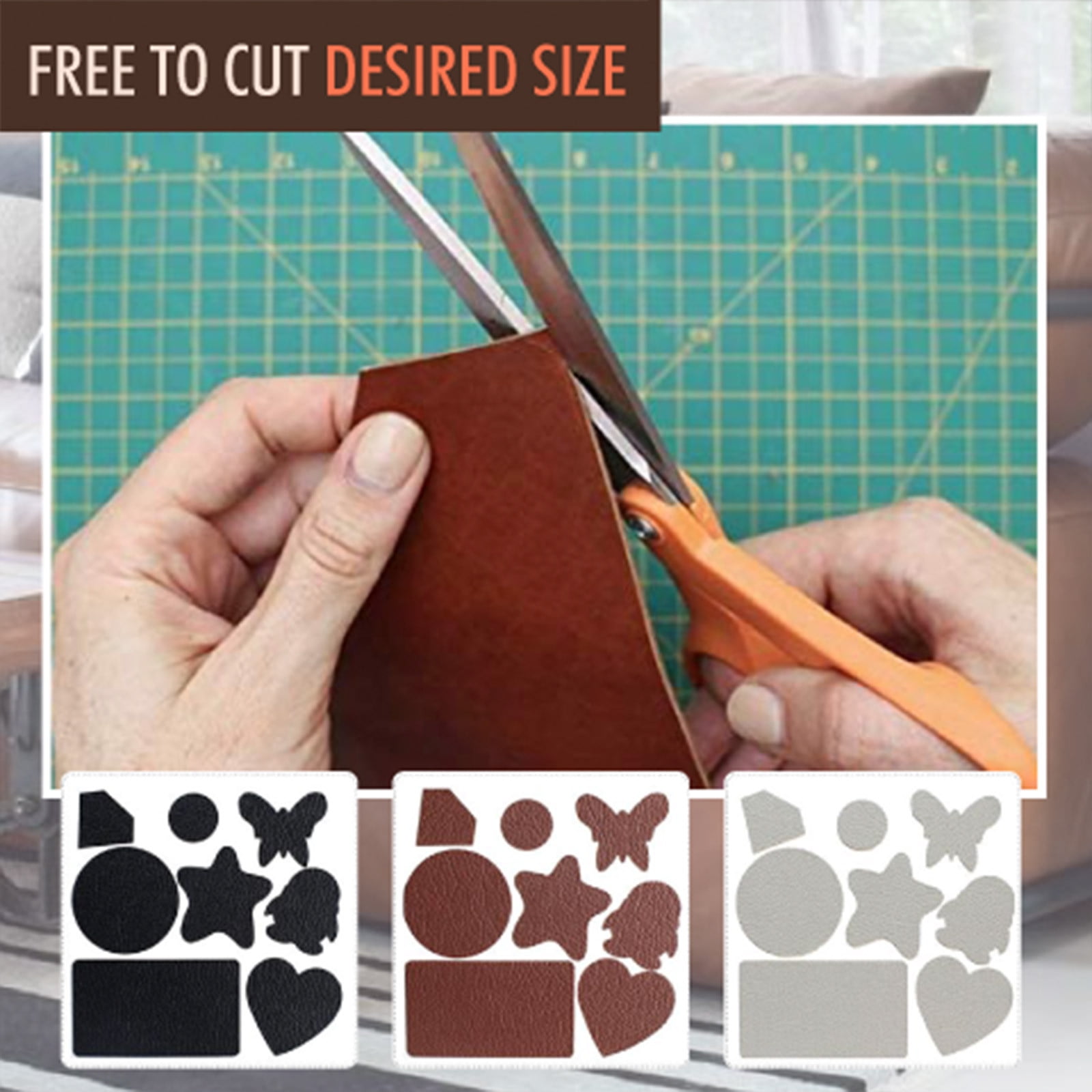 Self-Adhesive Leather Repair Patch - 11.8" x 54" Vinyl & Furniture Repair Tape for Sofas, Car Seats, Bags - No Glue, Easy Cut-to-Shape Scratch Cover