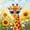 Brown Yellow Green, variant on Castle Fairy Girls Cute Sunglass Giraffe Twin Duvet Cover,Sunflower Wild Floral Sky Twin Bedding,Brown Yellow Blue,Reversible,2pcs,No Comforter,1 Duvet Cover and 1 Pillowcase