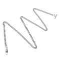 thumbnail image 1 of Cadena de reloj de bolsillo Bling Bling Metal 65 cm Plata, 1 of 9