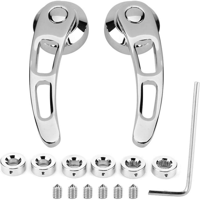 Manija de puerta de automóvil, 2 piezas, juego de manijas de puerta de automóvil plateadas vintage de 4 1/4 ", accesorio de automóvil, revestimiento de hierro para modelos antiguos JM