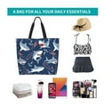thumbnail image 2 of Sharks Women's Tote Bags Reusable Grocery Shopping Bag Foldable for Beach Gym Work Daily Carry All, 2 of 6