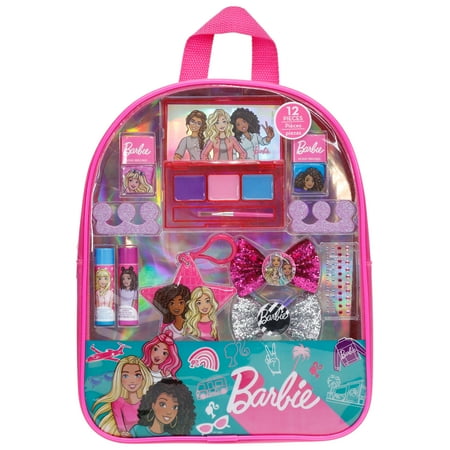 Barbie - Townley Girl Backpack Cosmetic Makeup Set for Girls, Ages 3+