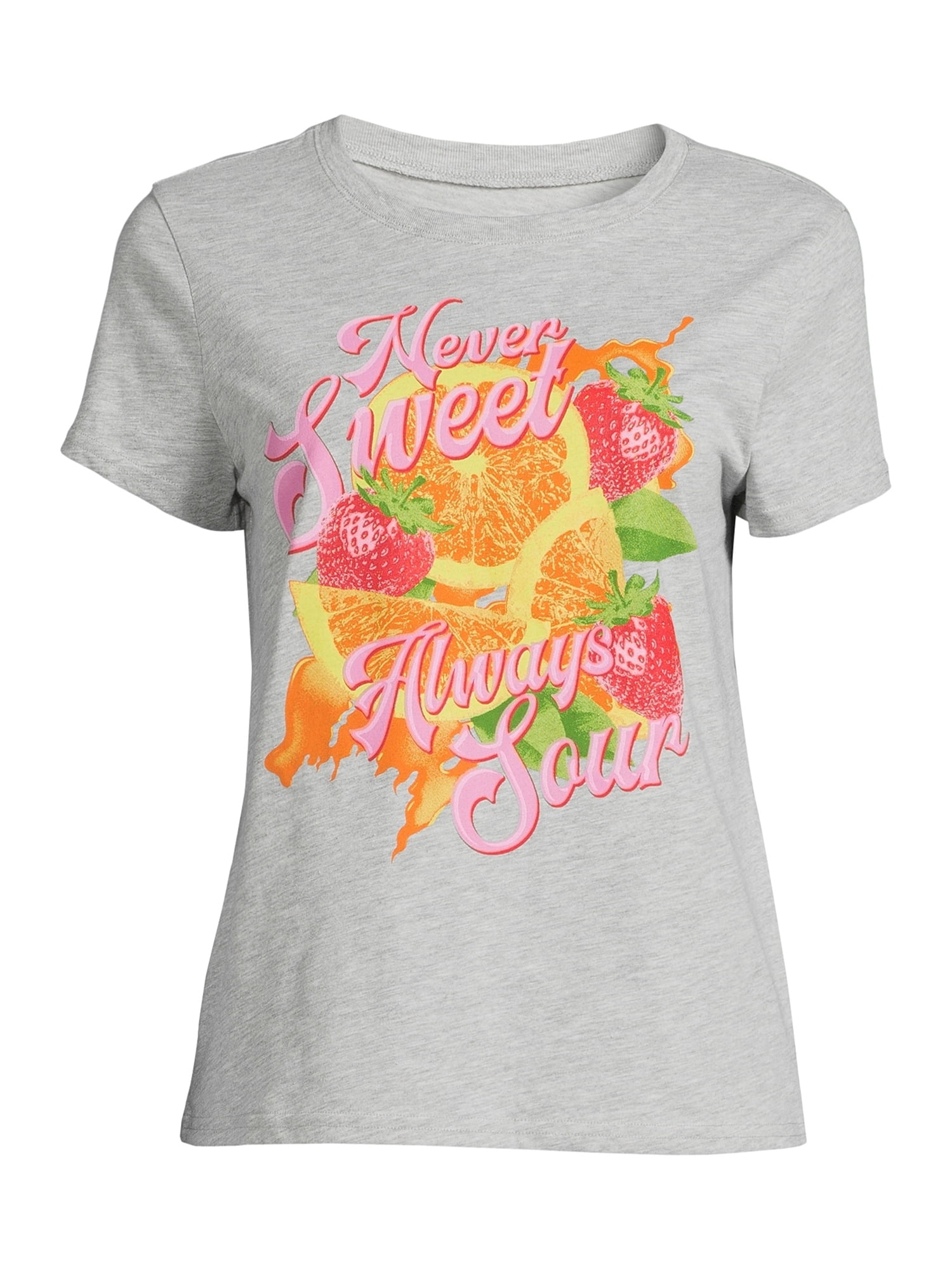 Juniors Never Sweet Graphic Print T-Shirt, Sizes XS-XXXL