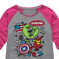 thumbnail image 3 of Marvel The Avengers - USA Sketch - Toddler And Youth Girls Shirt Tail Raglan, 3 of 5