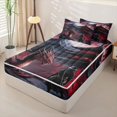 thumbnail image 2 of Erosebridal Samurai Dragon Zipper Twin Comforter Sets with Fitted Sheet and 2 Pillowcases,Japanese Style Zipper Bedding Set For Boys,Black Reversible,4-Piece, 2 of 7
