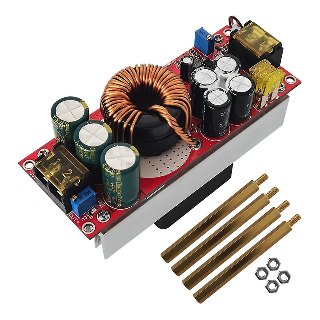 Convertitore Boost DC-DC Goick 1500W 30A - Modulo Di Alimentazione Da 10-60V A 12-97V Con Ventola Intelligente E Protezioni - 4