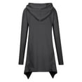 thumbnail image 5 of QUINDOS Womens Hoodies High Low Womens's Sweatshirts Casual Crew Neck Long Sleeve Plain Pullover Tops, 5 of 8