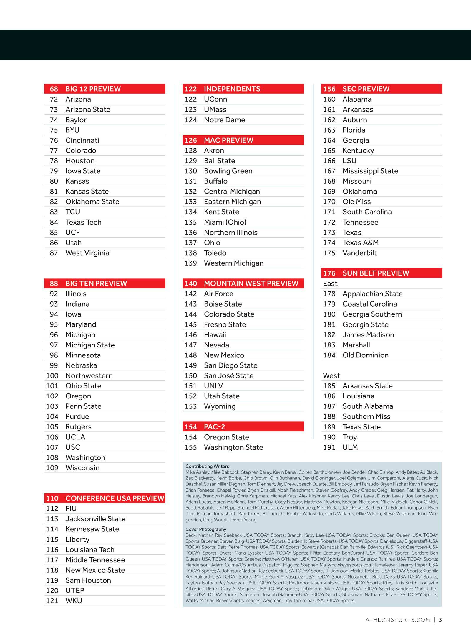 College Football Preview - Athlon Sports: 134 FBS Teams Previews, Life After Saban, Top 25 Playoff Predictions, CFP Expansion, Realignment, NIL/Portal Strategy, Key Storylines, Unit Rankings More!