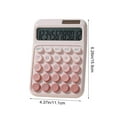 thumbnail image 3 of Solar Powered Calculator | 7 Cell Dual Power Supply | Simulated Mechanical Keyboard Tactile Keys | Large Buttons | Portable ABS Plastic | Anti-Slip Pad | 16x11x2.5cm | Home Office Store Use, 3 of 6