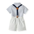 thumbnail image 5 of Ketyyh-chn99 Toddler Baby Boy Clothes Gentleman Wedding Outfits Set Shirt Bowtie Suspender Pants Grey,18-24 Months, 5 of 5