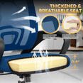 thumbnail image 6 of Magshion Mesh Office Chair Desk Chair, Mid Back Ergonomic Adjustable Height Rolling Swivel Computer Chair with Lumbar Support, Navy Blue, 6 of 14