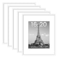 thumbnail image 1 of Set de marcos de fotos Upsimples de 16 x 20 cm para 11 x 14 cm con tapete, 5 unidades, color blanco, 1 of 7