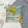 thumbnail image 2 of PRATYUS  Summer Beach Throw Pillow Covers Ocean Sun Seaside Palm Tree Decorative Pillow Cases Summer Cushion Covers for Couch Sofa Bed Home Decor 22x22in, 2 of 5