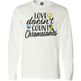 thumbnail image 3 of Inktastic Love Doesnt Count Chromosomes with Yellow and Blue Ribbon Long Sleeve T-Shirt, 3 of 5