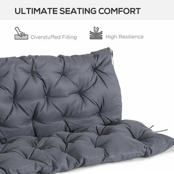 Outsunny 3 Seater Outdoor Seat Pads Bench Swing Chair Replacement