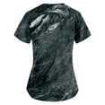thumbnail image 4 of EHTMSAK Scrubs Tops Women 2xi Floral with Pocket Working Uniform Short Sleeve V Neck Workwear Blouse T-Shirt with Pockets on Clearance Navy M, 4 of 7