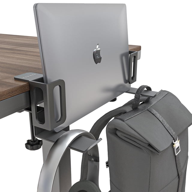 Soporte vertical para portátil NODOCA con soporte para auriculares, negro