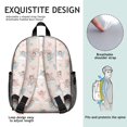 thumbnail image 5 of Princess and Fairy Pink Pattern Backpack for School, Cute School Bag with Adjustable Shoulder Straps and Padded Back, 13.8"x11.4"x6", 5 of 5