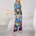 thumbnail image 4 of Bingfone Womens Pajama Sets Spring Flower Seasonal Print,Long Sleeve Loungewear Pajamas Set-X-Large, 4 of 9