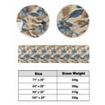 thumbnail image 6 of Xipuska Navy Blue Brown Floral Bed Runners for Cal King Size Bed, Decorative Bed Throws for Foot of Bed, Tropical Palm Leaves Vintage Bed Runner Sofa Throw Bedding Scarf Slipcover for Bedroom, 6 of 6