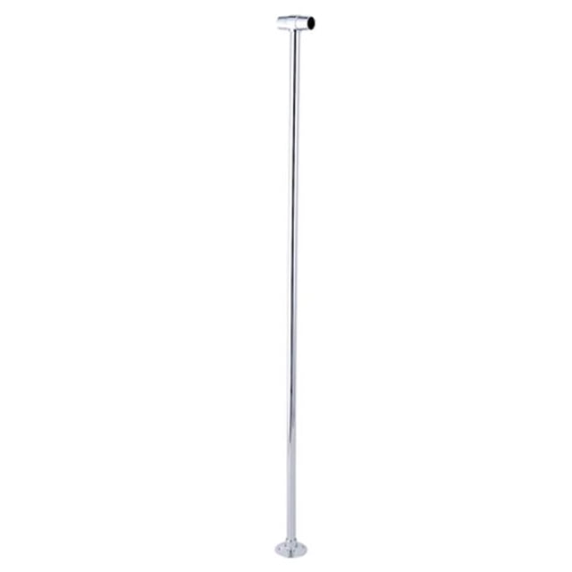 Shower Curtain Ring Support Rod - Polished Chrome Finish