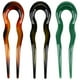 thumbnail image 1 of 3 horquillas francesas elegantes para el pelo, horquillas decorativas en forma de U para moños., 1 of 5