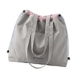thumbnail image 4 of Bolso de mano ligero para mujer, regalo, bolso de gran capacidad para la playa, el gimnasio, picnics y el trabajo. Gris, 4 of 9