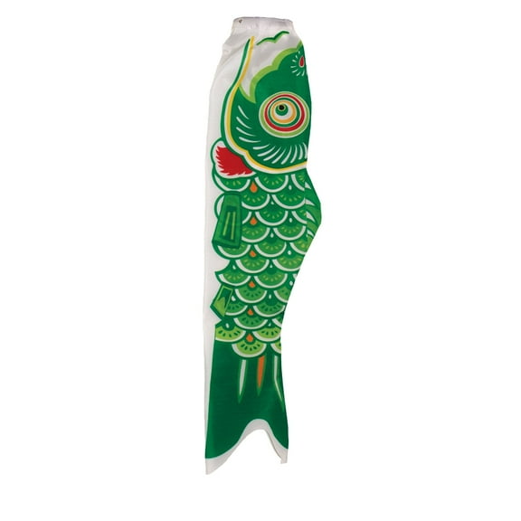 In the Breeze 4785 — Koi Fish Windsock, 36-Inch, Green — Bright Koinobori Decoration
