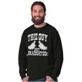 thumbnail image 3 of This Guy Just Graduated Thumbs Up Men's Big & Tall Long Sleeve Graphic Tee Brisco Brands 2X, 3 of 5