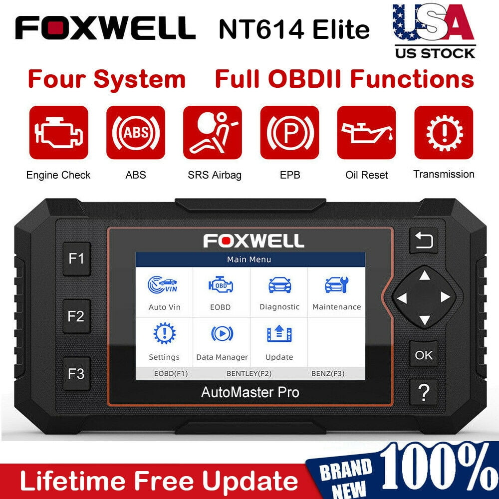 OBD2 Automotive Scanner Foxwell NT614 Engine ABS Airbag SRS Transmission Oil EPB 