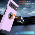 thumbnail image 6 of Pixel 7 Case, Google Pixel 7 Case with HD Screen Protector, Shockproof Google Pixel 7 Phone Case with 360° Magnetic Ring Holder Kickstand Phone Case for Google Pixel 7 Purple, 6 of 16