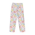 thumbnail image 3 of Vsdgher Retro Floral Print Mens Pajama Pants Sleep & Lounge Pants, PJ Bottoms With elastic waistb and Pockets, 3 of 5