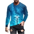thumbnail image 2 of Amzcrzy - Sudadera Para Hombre, Informal, Cuello Redondo, Manga Larga, Camiseta Estampada, Blusa, Multicolor, 2Xl, 2 of 5
