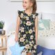 thumbnail image 4 of Balery Flowers Camisón de princesa para niñas, pijama de algodón con mangas abullonadas, suave y bonito.-XX-Large, 4 of 6