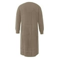 thumbnail image 4 of Women's Strip Long Sweater Coat 2024 New Solid Color Loose Sleeve Long Cardigan plus Size for Women Long Cardigans for Women Lightweight Winter Sweaters for Women Trendy Hell Bunny plus Size Cardigan, 4 of 5